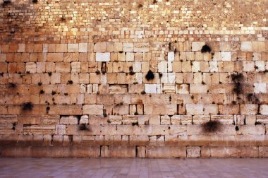 Wailing Wall Empty in Jerusalem clipart