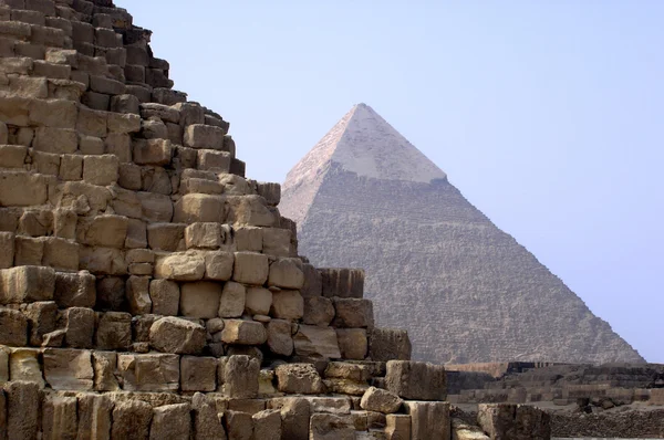 吉萨金字塔，埃及式 — 图库照片