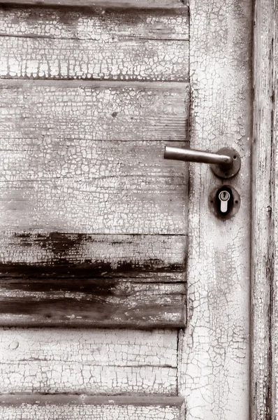 오래 된 목 제 문 — 스톡 사진
