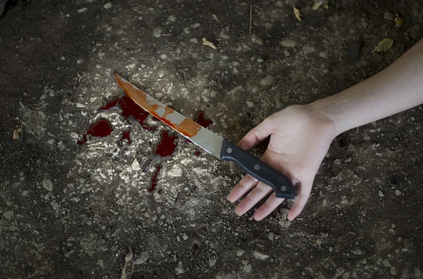 Nůž ruku násilí — Stock fotografie