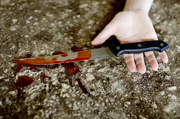 Nůž ruku násilí — Stock fotografie