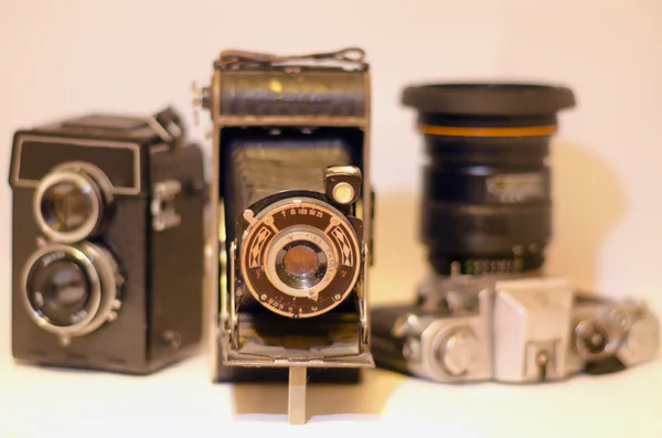 Vecchie macchine fotografiche — Foto Stock