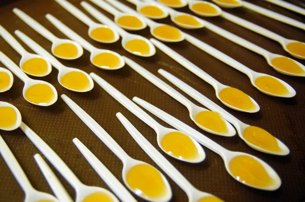 Honey Sample Tasters — Stock Photo, Image