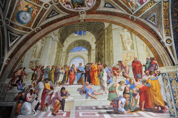 Pintura do artista Rafael no Vaticano, Roma, Itália — Fotografia de Stock