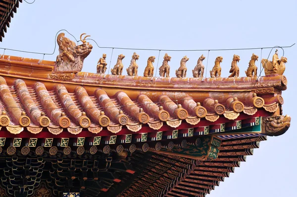 Närbild byggnad detalj, beijing, Kina — Stockfoto