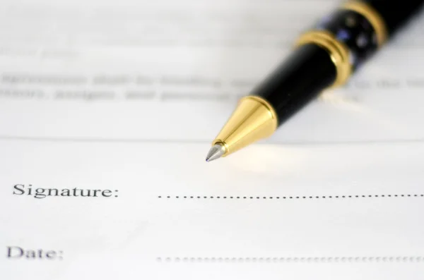 Contract ready for signature — Stock Photo, Image