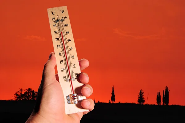 Värmeböljan höga temperaturer — Stockfoto
