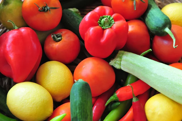 Mängd färska grönsaker — Stockfoto