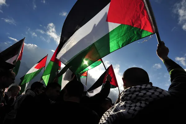 Протест палестинских активистов — стоковое фото