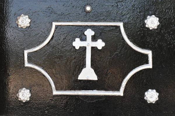 Cruz da porta cristã — Fotografia de Stock