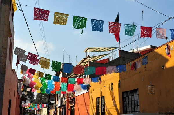 Kleurrijke Mexicaanse huizen — Stockfoto