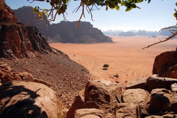 Wadi rum krajobraz jordan — Zdjęcie stockowe