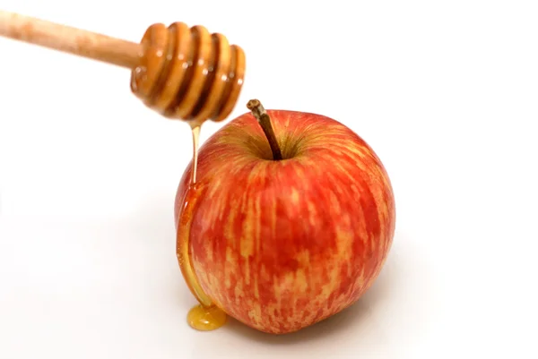 Rosh Hashanah Traditional Apple and Honey — Stock Photo, Image