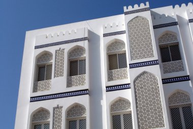 Beautiful Arabic Architecture in Oman clipart