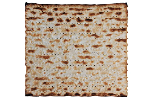 Traditional Jewish Matzo sheet on a Passover Seder table — Stock Photo, Image