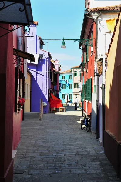 Kleurrijke burano, Italië — Stockfoto