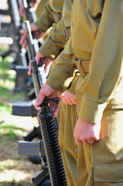Armas Uniformes de Linha de Soldados — Fotografia de Stock