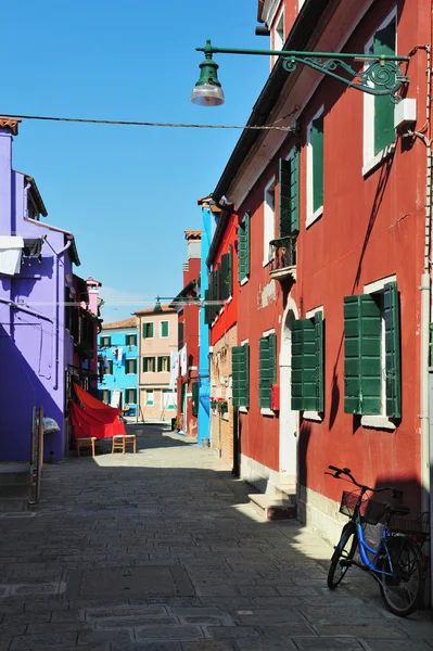 Barevné burano, Itálie — Stock fotografie