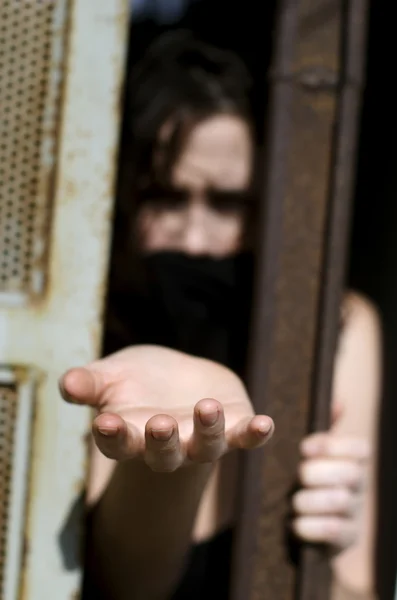 Trapped Woman — Stock Photo, Image