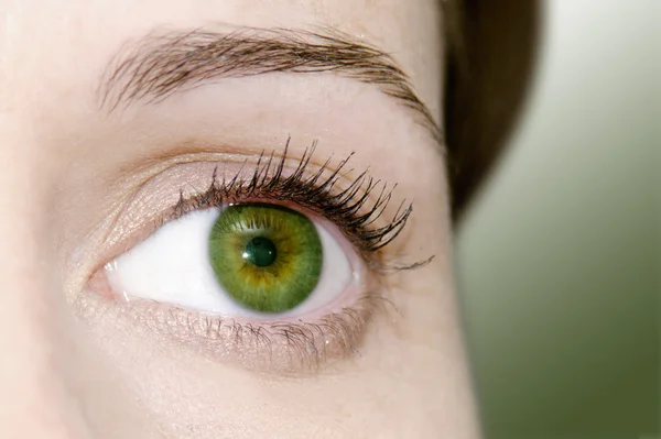 Olho verde mulher — Fotografia de Stock