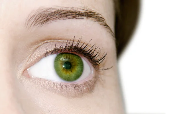 Womans Green Eye — Stock Photo, Image