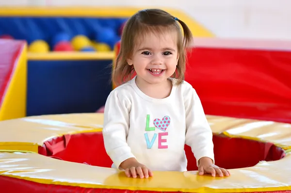 Child Plays in Play Center — Stock Photo, Image