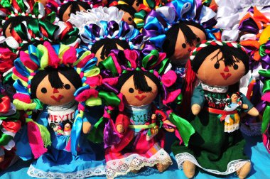 Mexican otomi dolls clipart