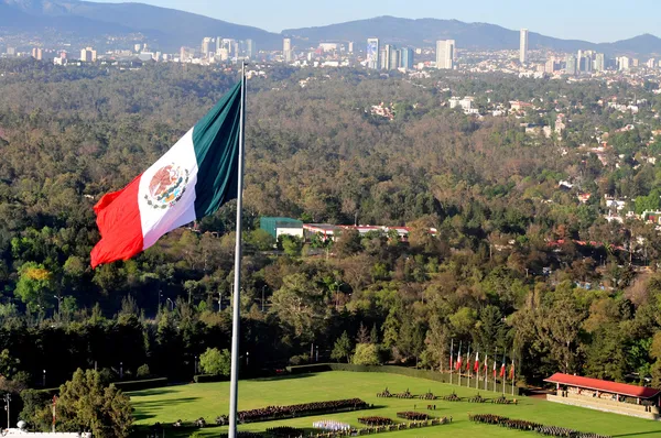 Dev Meksika ulusal bayrak — Stok fotoğraf