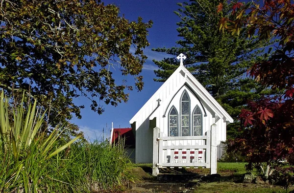 St james církev, kerikeri, Nový Zélandst ジェームス教会、ケリケリ、ニュージーランド — Stock fotografie