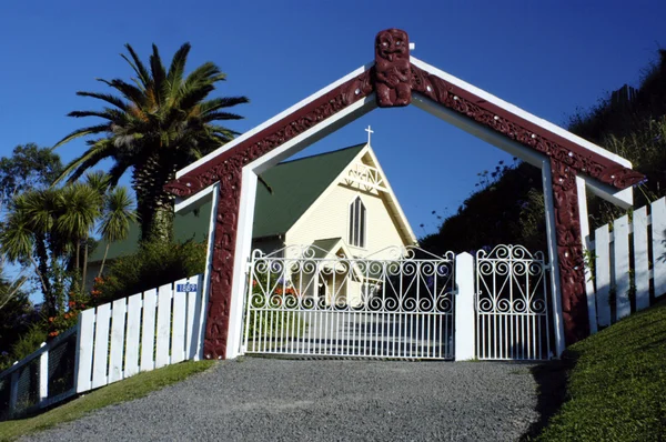 Święty Maorysów kościół Marii Panny w tikitiki — Zdjęcie stockowe