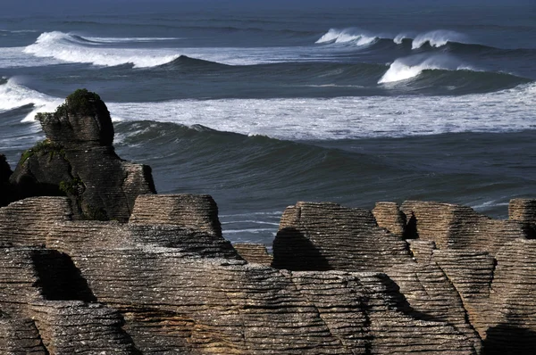 Neuseeland Südinsel Pfannkuchen Felsen — Stockfoto