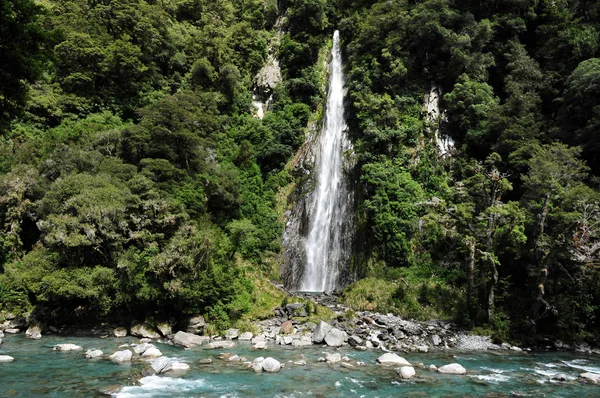 Fantail Falls, Costa Oeste, Nueva Zelanda — Foto de Stock
