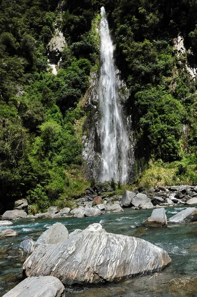 Fantail falls, west coast, Nový Zéland — Stock fotografie
