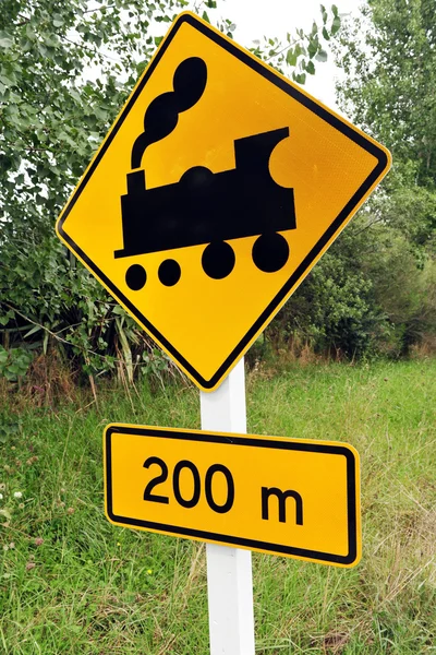 Señal de tren, Nueva Zelanda — Foto de Stock