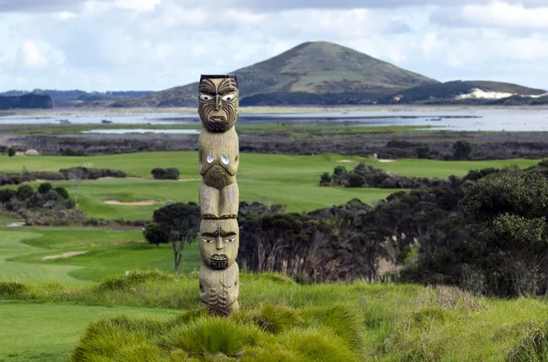 Escultura maori — Fotografia de Stock