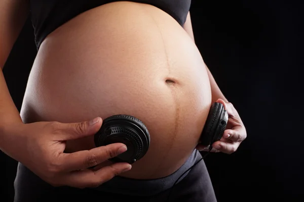 임신 andmusic — 스톡 사진