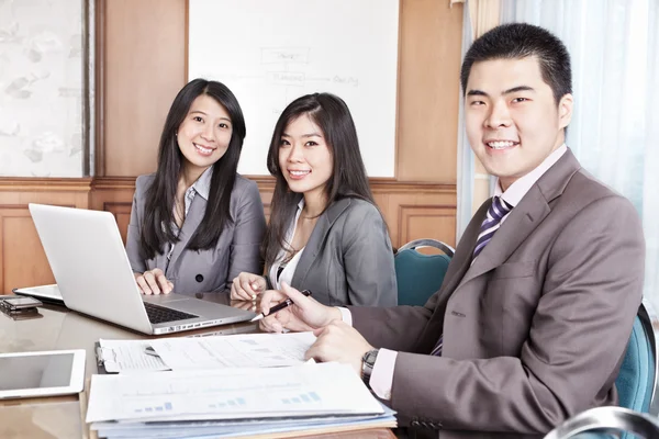 Group of business smiling — Stock Photo, Image