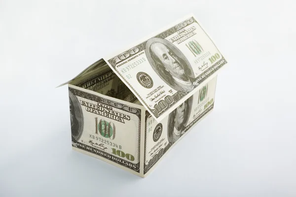 House shaped dollars — Stock Photo, Image