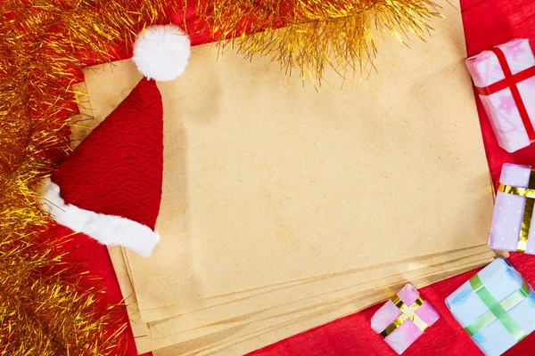 Papel e enfeites de Natal — Fotografia de Stock
