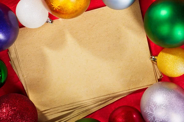 Papel e enfeites de Natal — Fotografia de Stock