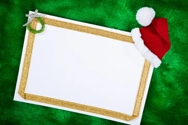 Üres papír és karácsonyi ajándékokat — Stock Fotó