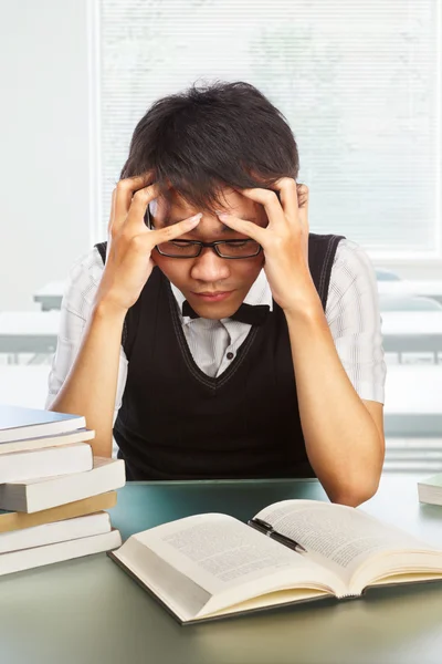 Chinese college male student depressed — Stock Photo, Image