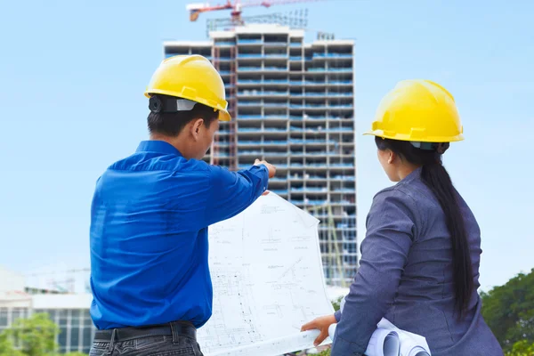Contractors and building projects — Stock Photo, Image