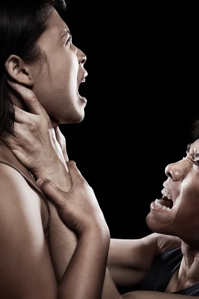 Lucha entre pareja con violencia —  Fotos de Stock