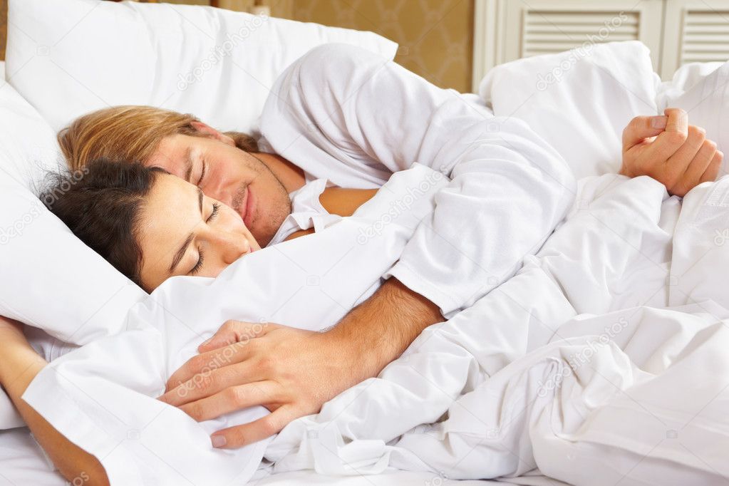 Couple Showing Romance On Bed Stock Photo C Otnaydur 10793381