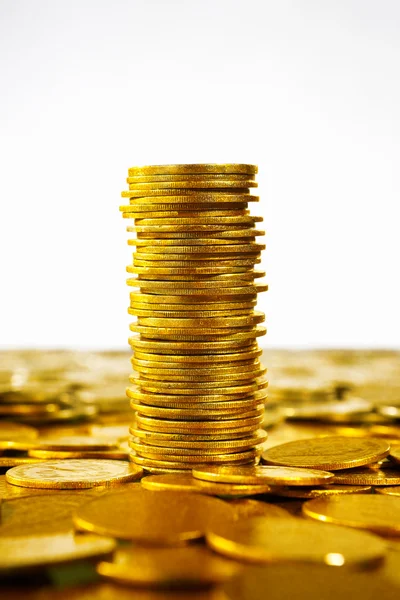 Monedas de oro pila — Foto de Stock