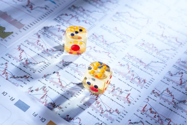 Азартні ігри на фондовій біржі — стокове фото