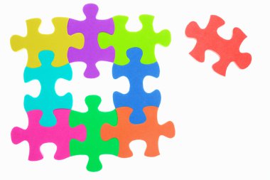 Colorful jigzaw puzzle clipart