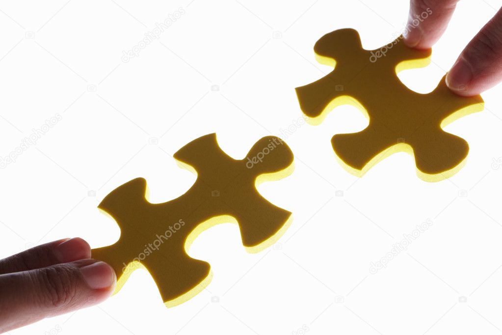 Connecting two piece of jigzaw puzzle
