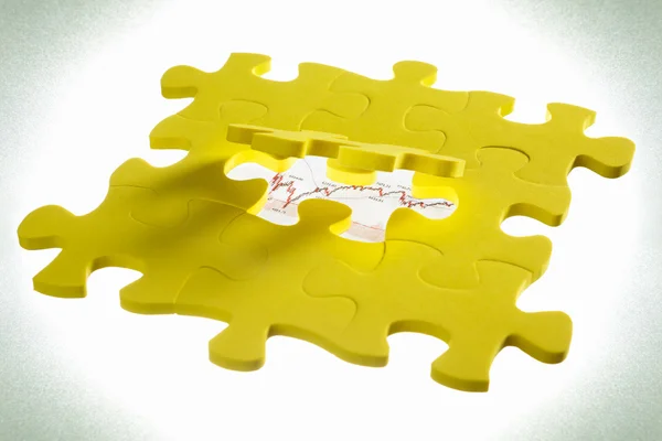 Koncepció fotó puzzle jigzaw — Stock Fotó